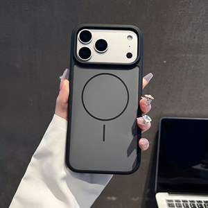 Funda para iPhone 17/16 Pro Max, color naranja galaxia mate, magnética, con textura de cuero, ventana grande, a prueba de golpes - Product Image 5