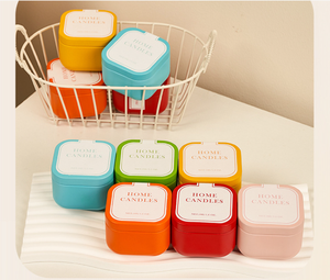 Bougie parfumée en cire de soja en boîte de conserve multicolore, bougies romantiques faites à la main avec ajout d'huile essentielle, tendance best-seller - Product Image 5