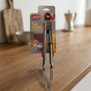 Pince de barbecue Anax en acier inoxydable, manuelle, à long manche, pour camping en extérieur, avec poignée festonnée, pour grillades et manipulation de salades - Product Image 4