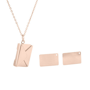 Colgantes de Acero Inoxidable Grabables DIY con Letras de Amor Populares en Europa y América, Collares de Sobres <span class=keywords><strong>para</strong></span> Parejas y Mejores Amigos - Product Image 5