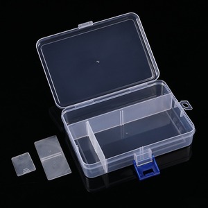 Transparent 5 Compartment Plastic Storage <b>Box</b> With Detachable Dividers For Fishing Tackle And Stationery Organizing - Product Image 2