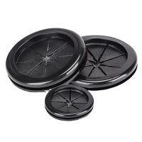 Grommet en caoutchouc silicone double face, protection industrielle, anti-poussière, ignifuge, noir et blanc, taille personnalisée, 60-80 Shore