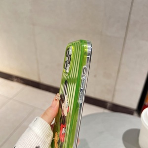 Hai Lớp IMD vali phong cách chuột trên màu xanh lá cây trở lại mặt đất trường hợp điện thoại cho <span class=keywords><strong>Iphone</strong></span> 15Promax - Product Image 5