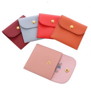 Nouveauté : Pochette en cuir PU avec fermeture à pression pour bijoux (bagues, colliers, bracelets) – Boîte cadeau pliable à rabat - Product Image 4