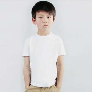 Camiseta Infantil 100% Algodón, Blanca, Manga Corta, con Logotipo OEM, Lisa, Personalizable, Unisex para Niños - Product Image 2