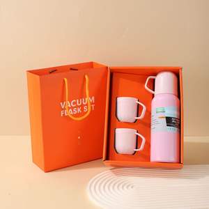 Set Regalo di Alta Qualità con <span class=keywords><strong>Thermos</strong></span> da 500ml, Bottiglia Termica in Acciaio Inox 304, <span class=keywords><strong>Una</strong></span> <span class=keywords><strong>Tazza</strong></span> con Due Coperchi in Confezione Regalo - Product Image 6