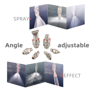 Boquilla Giratoria Ajustable de Acero Inoxidable, Conector Universal con Rosca de 1/8", 1/4", 3/8", 1/2", 3/4" para Limpieza con Spray - Product Image 4