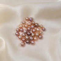 Perles pour l'artisanat, perles baroques naturelles roses et violettes, perles en vrac de 8 à 10 mm, texture crêpe, perles pour la fabrication de bijoux, vente en gros