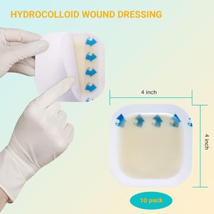 Pansements pour escarres, pansements en mousse hydrocolloïde, pansements de soulagement de la pression pour patients âgés, absorption des exsudats cutanés - Product Image 2