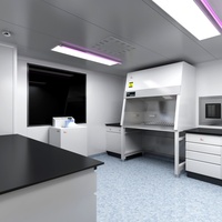 Sistem Ruang Bersih Modular Baru Kelas ISO 5-8 Filter HEPA Efisiensi 99,97% untuk Laboratorium Patogen Mikroba Kultur Sel Steril