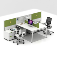 Muebles de Oficina Comerciales 2026, Cubículo, Estación de Trabajo para 4 Personas, Escritorio para Computadora, Mesa de Oficina