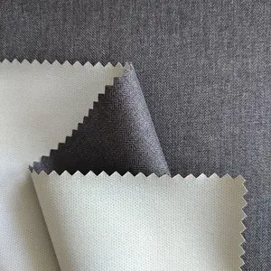 Factory Price Milky TPU Coated Herringbone Twill Polyester Melange Brushed Fabric Used For Work Clothes