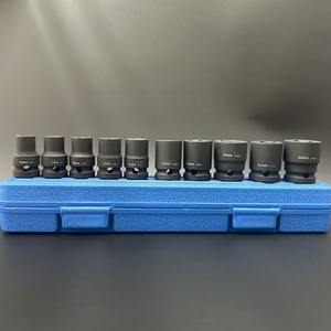 ชุดซ็อกเก็ตทรงสี่เหลี่ยมจัตุรัสขนาด1/2นิ้ว10ชิ้นพร้อมปลอกแขนรับแรงกระแทกอุปกรณ์ DIY ปรับแต่งได้เกรด - Product Image 4