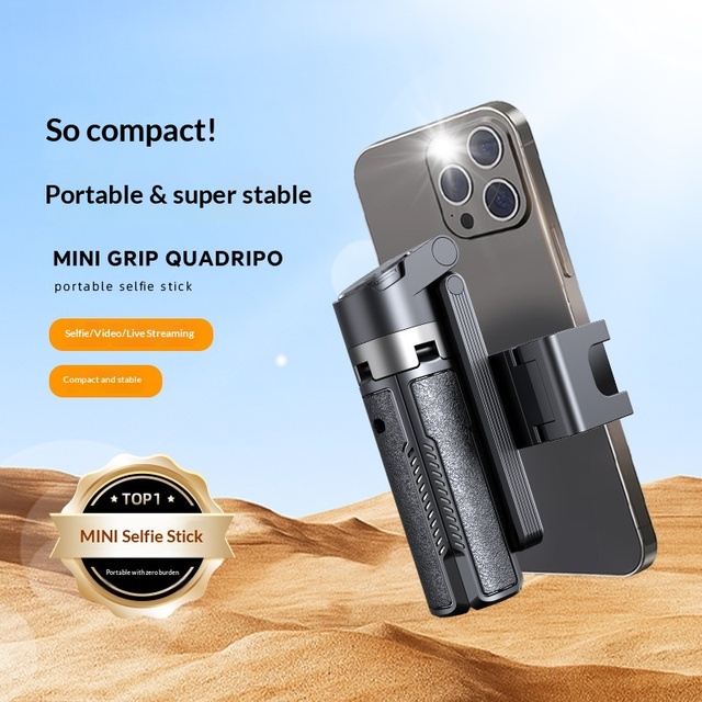 Mini for Selfie Stick Tripod with Remote Control Anti-Shake Portable Storage for Mobile Phone Live Streaming Stand