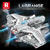 Reobrix 787 MQ-25 Stingray Bomber, Modelo de Nave de Guerra de Ciencia Ficción, Compatible con Lego, Juguete con Luces para Niños, Juego de Bloques de Construcción