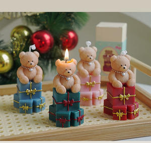 QINGDAO FLORESCENCE - Oso de Peluche Navideño en Caja de Regalo, Velas Aromáticas, Adornos Bonitos, Regalo de Cumpleaños y Año Nuevo, Fotos - Product Image 6