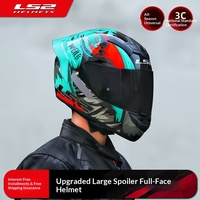 Nouveau casque de moto intégral LS2 FF352 ABS pour homme/femme, utilisation estivale et toutes saisons, anti-buée, grande aile arrière, certifié 3C