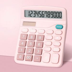 Calculatrice de bureau personnalisée avec logo, 12 chiffres, double alimentation, pour étudiants, solaire et numérique - Product Image 4