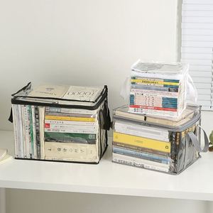 Clear PVC Multipurpose Storage Bags with Reinforced Handle and Sturdy Zipper <b>Book</b> & Sundries Organizer Moving Totes - Product Image 2