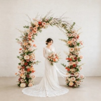 Décorations de mariage de luxe, fleurs et arômes floraux pour arche, arrangements floraux d'automne, fleurs au toucher réel, décorations personnalisées pour événements et fêtes