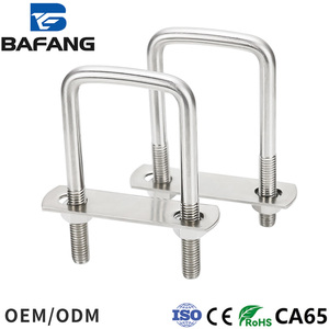 304u vuông kẹp đặt thép không gỉ hình chữ U vuông kẹp góc bên phải hình chữ U Vít Bolt vuông kẹp m6m8m10m12 - Product Image 4