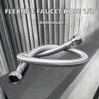 Tuyau d'extension de robinet moderne de 1 m, 1,5 mm, pour salle de bain, en matériau EPDM durable, filetage femelle-mâle 80 ℃   Flexible 120 psi 1/2 pouce