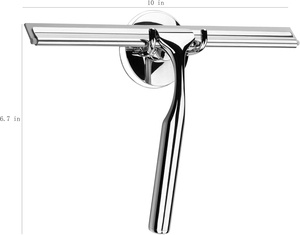 Thương hiệu mới niêm yết <span class=keywords><strong>Chrome</strong></span> thép không gỉ vòi hoa sen giống cây chổi với hút lưu trữ móc rõ ràng Glass tường Cleaner tay phong cách - Product Image 2