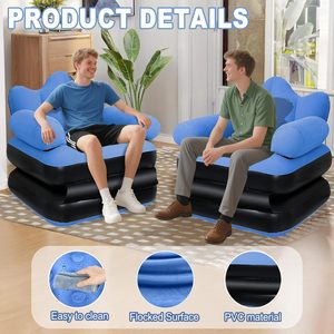 2-in-1 Inflatable <b>Sofa</b> Bed <b>Air</b> Couch for Home Garden Office Camping - Product Image 5