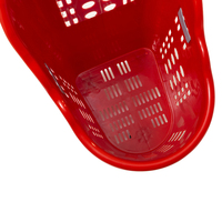 Panier à provisions de roulement en plastique du YGL-1 65L avec des roues en gros pour des caddies de supermarché
