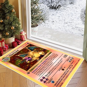 Tapis personnalisé imprimé avec des cartes Pokémon, des cartes Yugioh et des cartes Mewtwo, tapis de dessin animé irrégulier, tapis imprimé sur mesure, tapis design. - Product Image 2