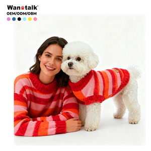 Pull pour chien personnalisé de style classique, écologique, en coton tricoté, fil de polyester, imprimé, saison hiver-printemps, vêtements pour petits animaux - Product Image 2