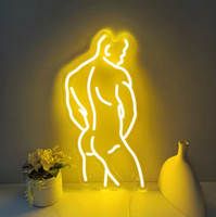 Bel homme enseigne au néon cadre en aluminium Modules LED étanches aux intempéries écologique extérieur ovale 5000 Lumens support mural