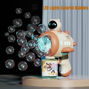 Vente en gros Pistolet à bulles Bazooka 32 trous Jouets d'extérieur pour enfants Astronaute Gatling Pistolet à bulles Bazooka <span class=keywords><strong>Jeux</strong></span> mitrailleurs - Product Image 4