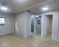 Maison conteneur modulaire pliable abordable avec 2 chambres pour une solution d'habitation rapide