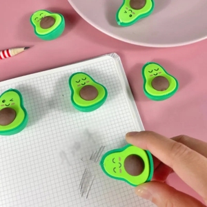 Bộ Văn Phòng Phẩm Bút Chì Tẩy Cao Su Nghệ Thuật Xếp Hình TPR Cục Tẩy Bơ In Hình 2D - Product Image 6