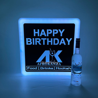 Personnaliser logo noir acrylique coloré lueur Led soupir conseil anniversaire titulaire discothèque bar fête fournitures publicité présentoirs