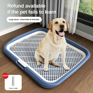 Nouveau modèle de toilette pour chien avec clôture haute, bac à déchets et bassin à urine de grande taille avec grande maille empêchant les excréments de se retrouver sur les pattes - Product Image 5