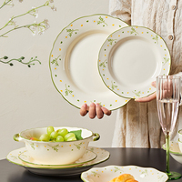 Nouvel ensemble de vaisselle en céramique 2026 pour la restauration et la maison : assiettes et bols en porcelaine pour pâtes et steaks