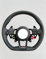 Volant en cuir pleine fleur de haute qualité pour Audi avec bouton de démarrage/arrêt à une touche, accessoire de modification de volant sport