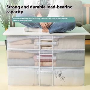 Caja de Almacenamiento Moderna para Debajo de la Cama, Organizador de Ropa y Edredones a Prueba de Humedad y Moho, Bolsa con Cierre, Ideal para Mudanzas, Hecha de Plástico - Product Image 3