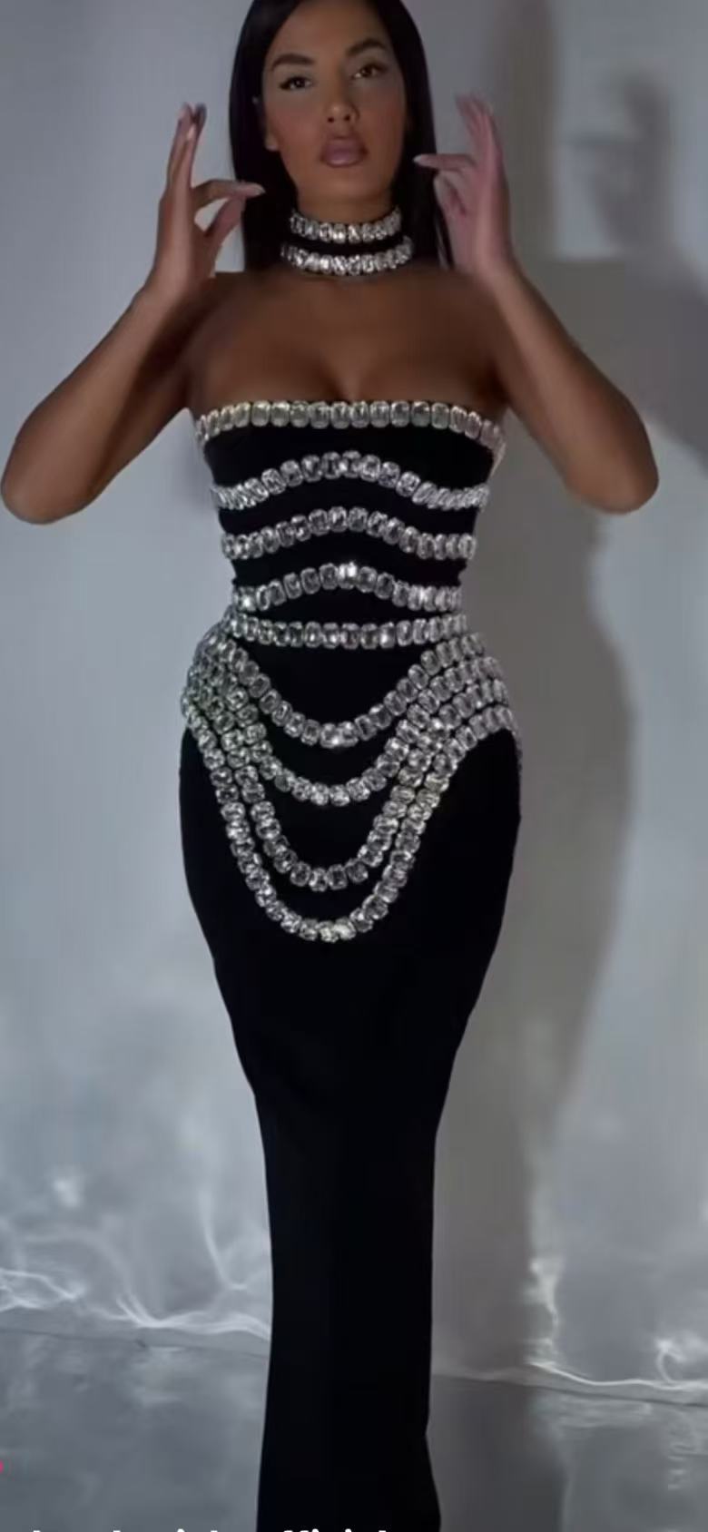 celebrity club dresses Women Bandage Celebrity Party Dress Pink / M