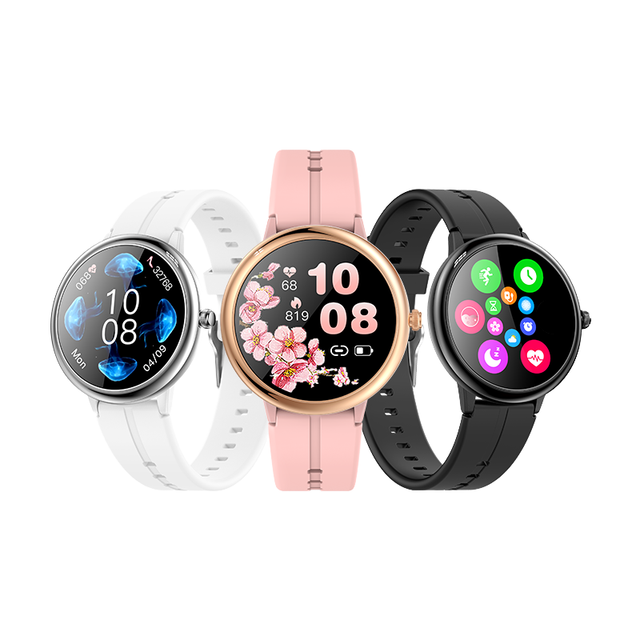 Ladies Smart Watch R8 for Women with Heart Rate Blood Pressure Oxygen Monitor Round Screen Smart Watches New Arrivals