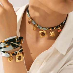 Accessori per Gioielli Fai-<span class=keywords><strong>da</strong></span>-Te in Acciaio Inossidabile Stile Europeo e Americano, Ciondolo a Cuore e <span class=keywords><strong>Sole</strong></span>, Collana e Bracciale con Pietra Naturale, Trendy per Donne - Product Image 1
