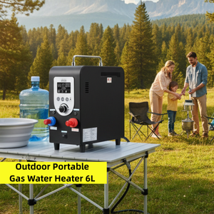 Chauffe-eau à <span class=keywords><strong>gaz</strong></span> portable 6L au <span class=keywords><strong>butane</strong></span>/propane pour camping-car, conception optimisée pour l'extérieur, vente en gros - Product Image 1