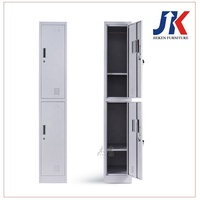 Casier de rangement moderne en acier à 2 niveaux, durable, à une ou deux portes, en métal, pour personnel, salle de sport, vestiaire, avec serrure