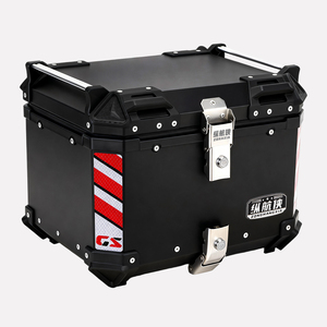 MOXINGKE Boîte à bagages en alliage d'aluminium noir 45L pour moto et véhicule électrique, boîte de rangement pour casque robuste et verrouillable, applicable aux <span class=keywords><strong>ADV</strong></span> - Product Image 3