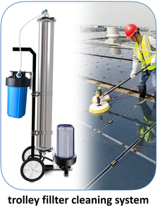 Perche télescopique en aluminium pour le nettoyage des panneaux solaires, extensible jusqu'à 16 pieds (4,8 mètres), brosse de toit avec tuyau interne - Product Image 2