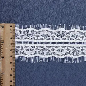 Stretch Spandex Nylon Eyelash Lace for Underwear Voile Fabric Elastic Laces Elastic Loop for Wedding Dress Embroidered 1000yards
