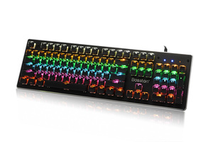 คีย์บอร์ดที่พักข้อมือ RGB backlit กันน้ำสีดำคอมพิวเตอร์ตั้งโต๊ะพร้อม USB สำหรับแล็ปท็อปสำนักงานคีย์บอร์ดอาหรับ - Product Image 4