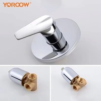 Ensemble de robinets thermostatiques encastrés universels en laiton chromé pour la douche de bain d'hôtel à la maison